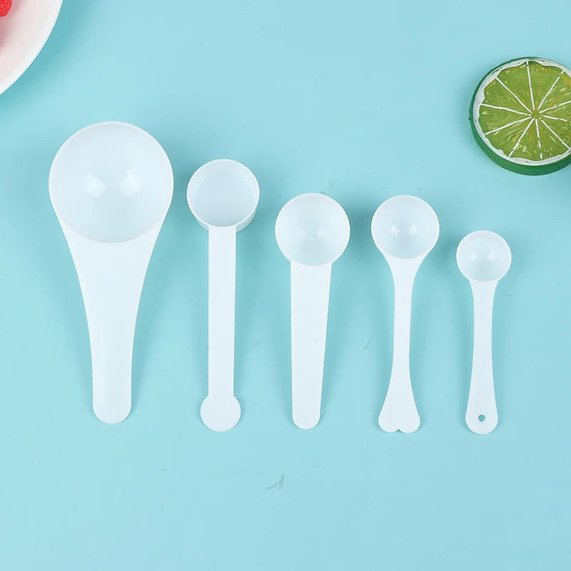 10Pcs 1g 3g 5g 10g Measuring Plastic Scoop Measuring Spoons Milk Powder Spoons. Qme