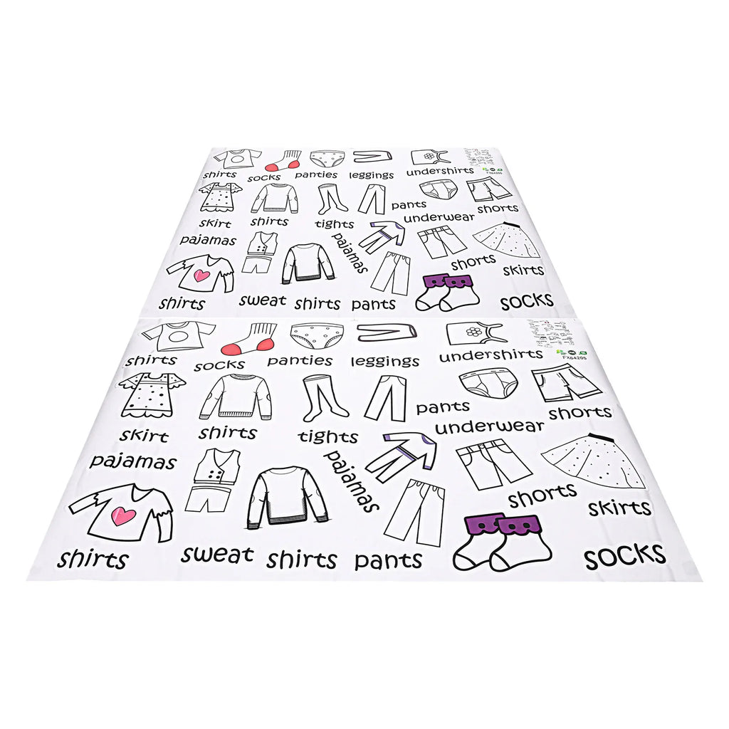 2 Sheets Wardrobe Stickers for Clothing Removable Self Adhesive Clothes Organization Label Decal for Wooden Metal Glass Closet Qme