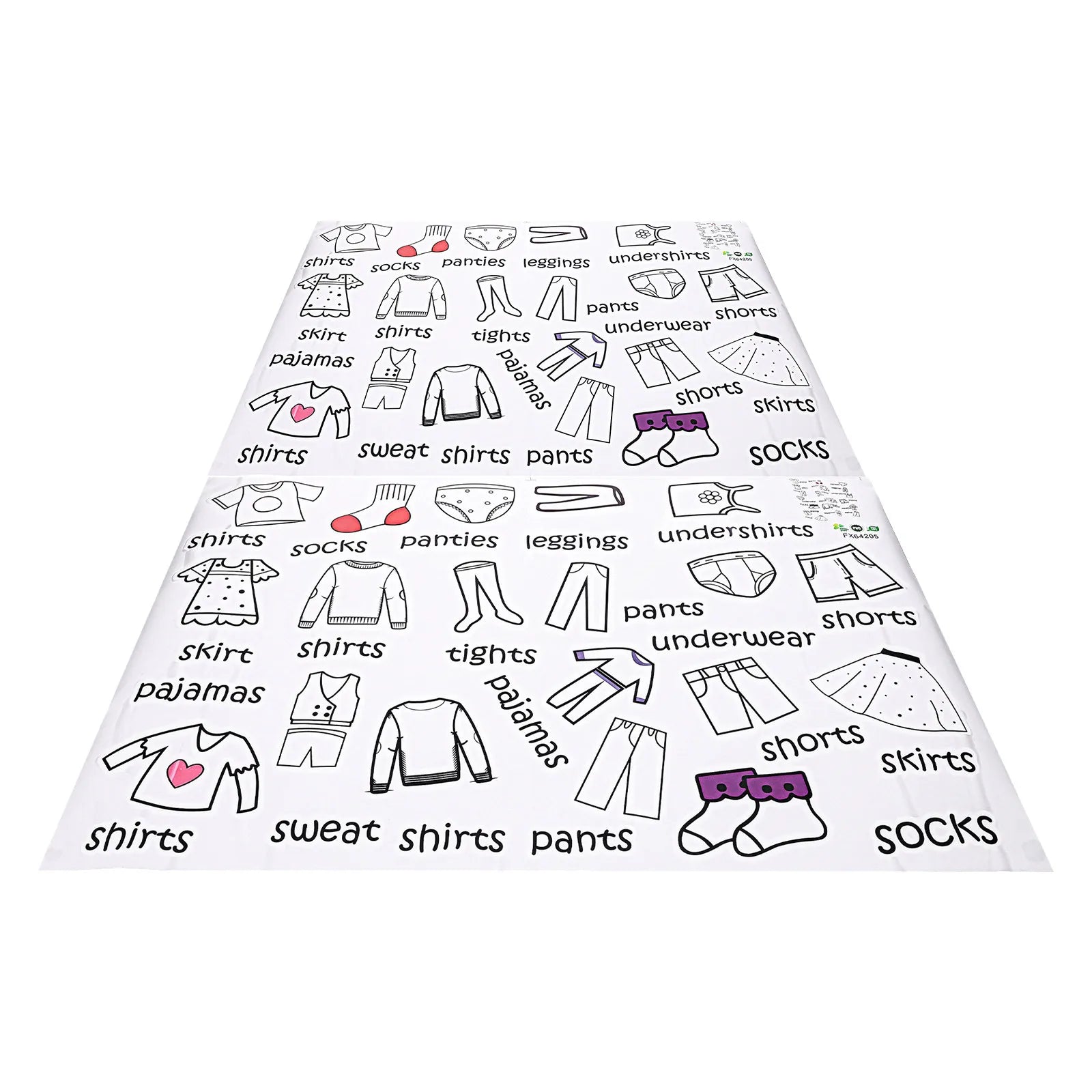 2 Sheets Wardrobe Stickers for Clothing Removable Self Adhesive Clothes Organization Label Decal for Wooden Metal Glass Closet Qme