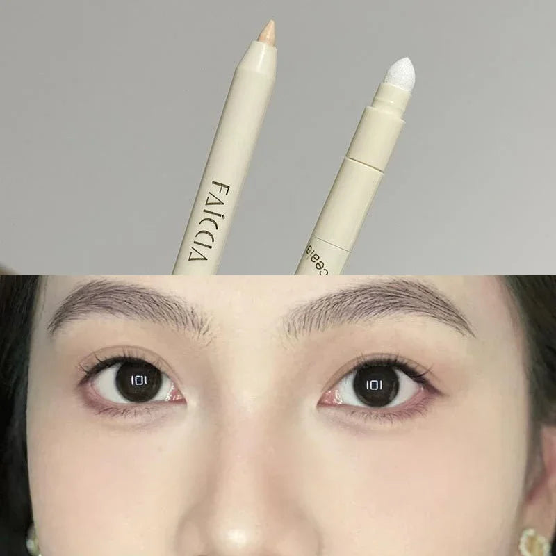 Fair Color Matte Brighten Concealer Pen Eyebag Dark Circles Concealing Stick Sponge Head Precision Concealer Pen With Sharpener Qme