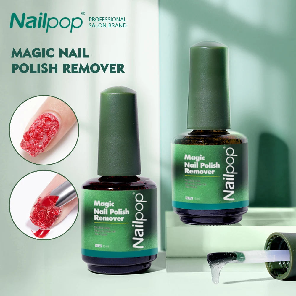 NAILPOP Magic Gel Polish Remover Nail Tips Soak Off UV LED Cleaner Qme