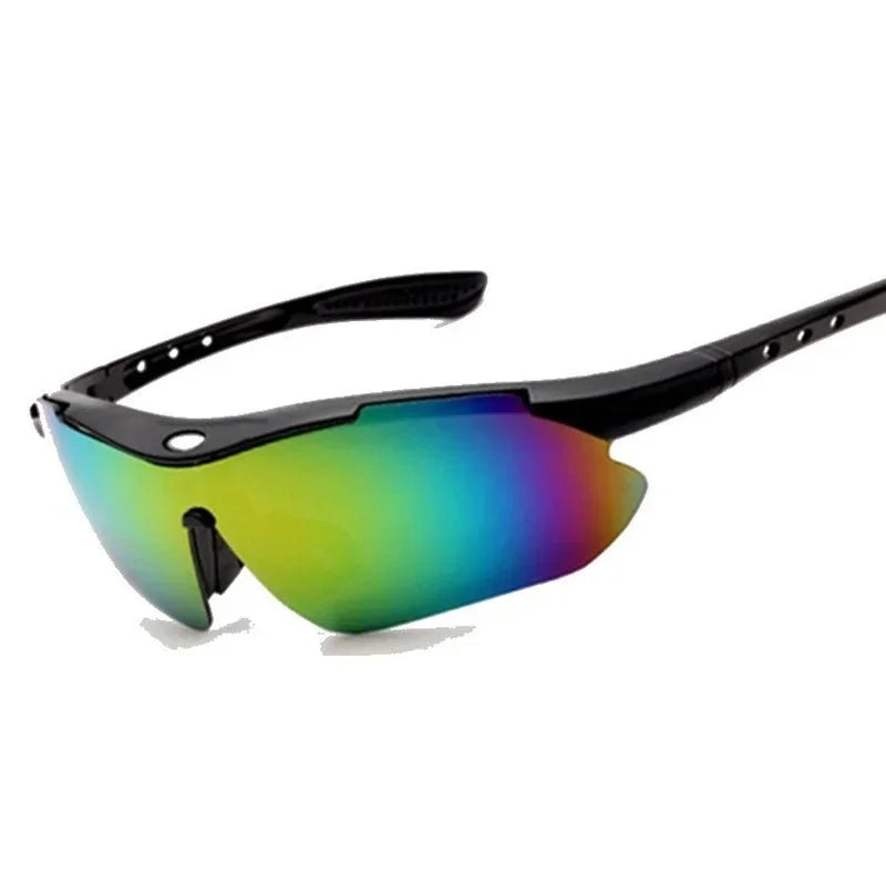 Outdoor Sports Camping Hiking Driving Fishing Sport Sunglasses Polarized Sun Goggles for Men and Women Qme Black colorful