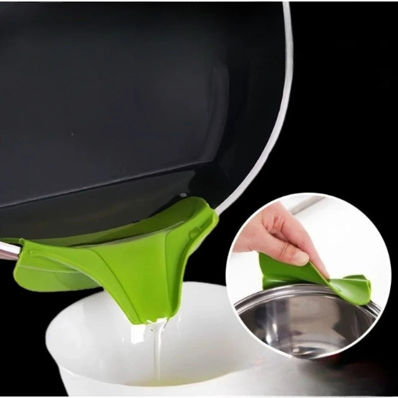 Kitchen Tools Designed to Prevent Spills, Including Pots with Round Openings, Edge Guards, And Various Small Kitchen Gadgets Qme
