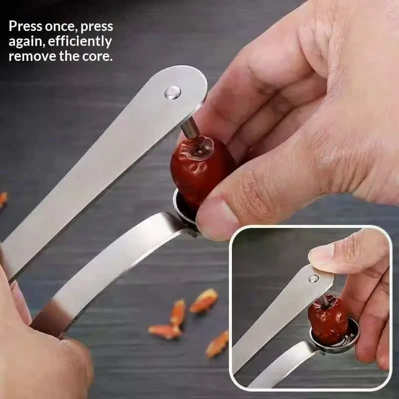 Stainless Steel Jujube Corer With Easy One Press Operation And Fast Core Removal Perfect For Home Kitchen Baking 1PC Tool Gadget Qme