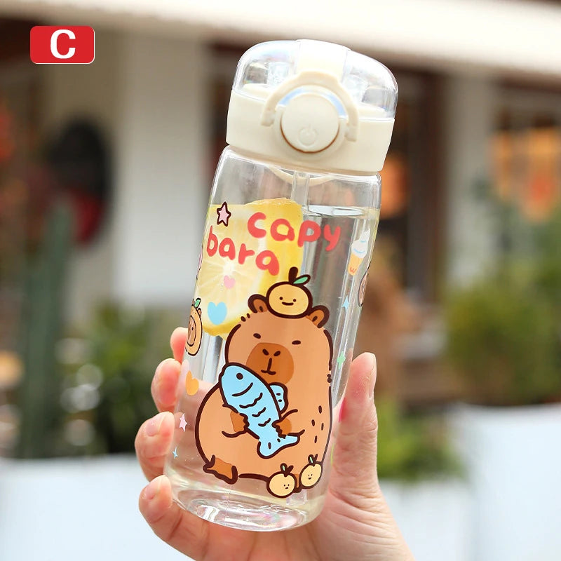 Capybara Cartoon Portable Large-capacity Water Bottle Sport Fitness Qme C
