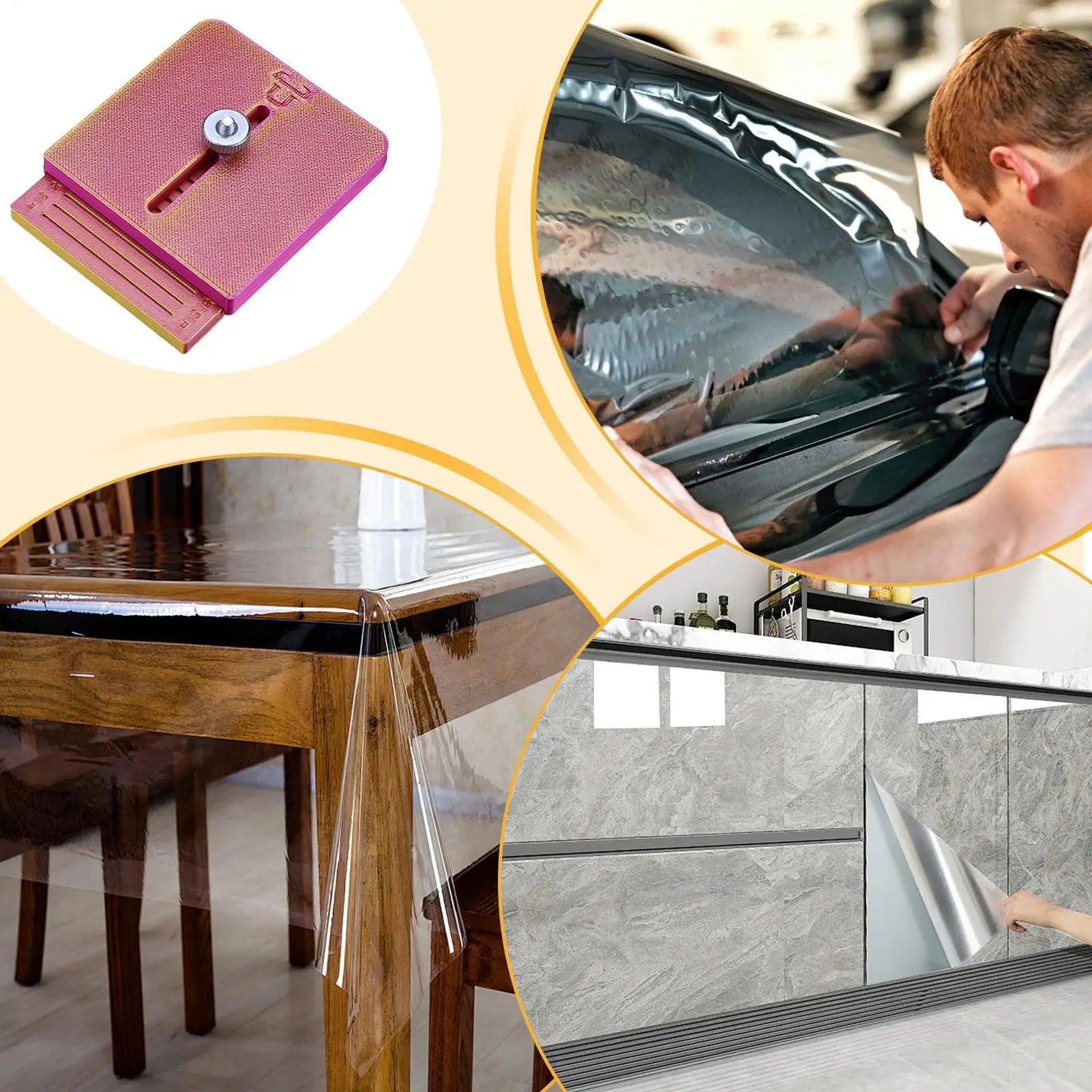 Edge Trimming Guide Anti-slip Precision Portable Adjustable DIY Wrap Qme