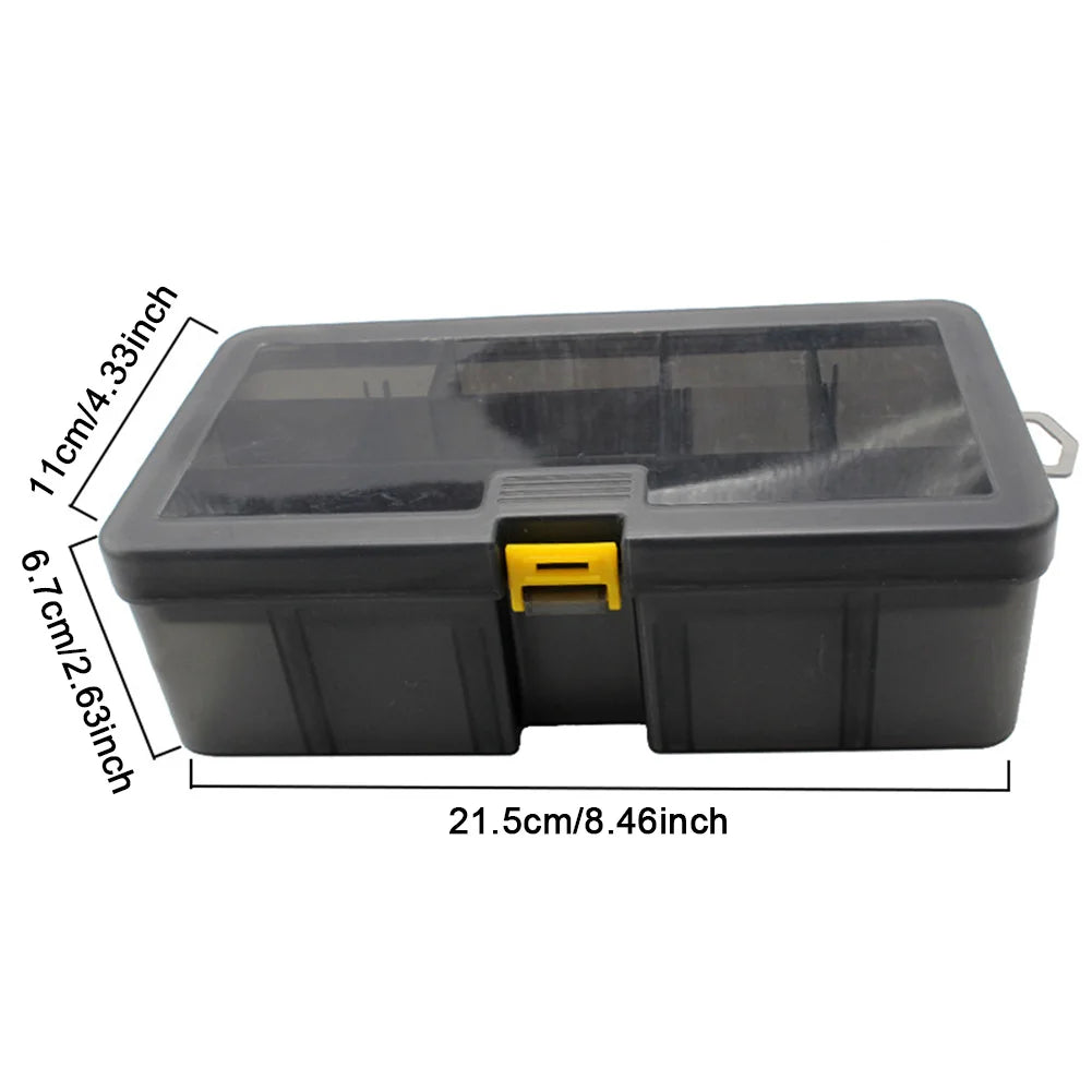 Double Layer Fishing Box with Adjustable Dividers Bait Lure Hook Accessories Box Bait Storage Box Multifunctional Fishing Tool Qme