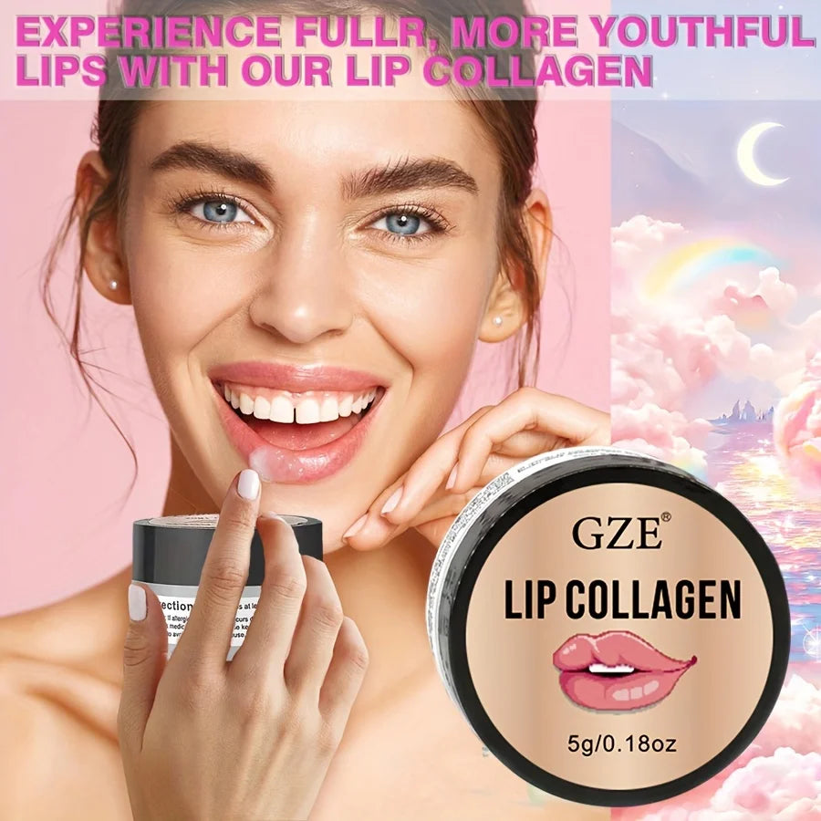 GZE Lip Sleeping Mask(5g), Lip Collagen, Coconut & Castor Lip Mask Overnight, Lip Hydrating Overnight Lip Masks Qme