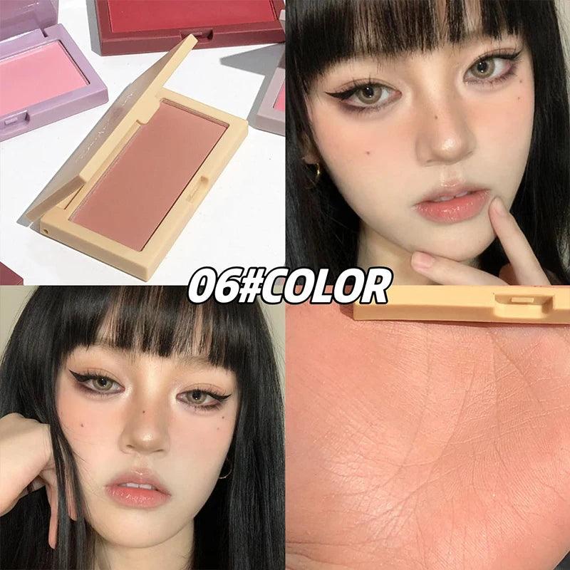 CACE Monochrome Blush Cream Palette Lasting High Pigment Face Blusher Powder Cheek Tint Rouge Natural Makeup Contouring Shadow Qme 06