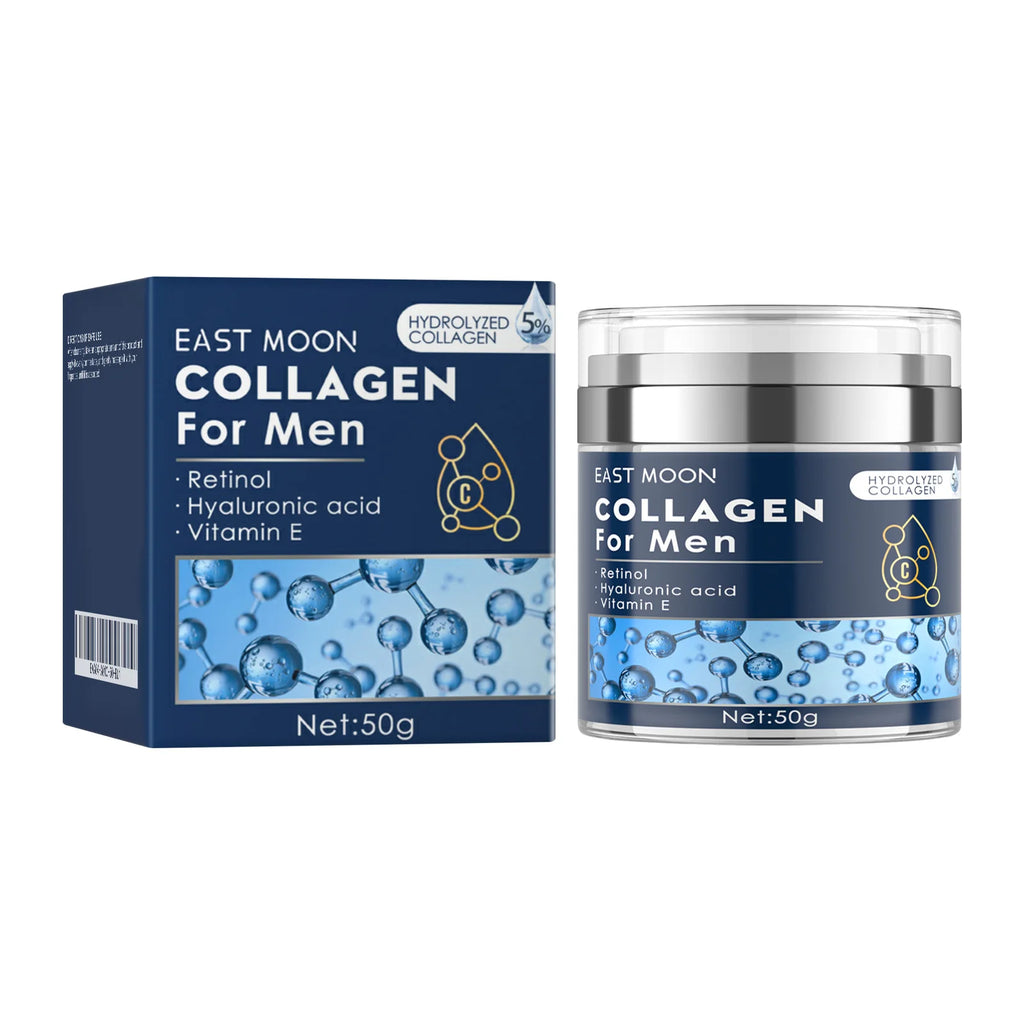 Men's Retinol Collagen Face Cream Hydrating Lifting Firming Fade Fine Lines Brighten Skin Tightening Anti-Wrinkle Men Skin Care Qme 50g Boxed