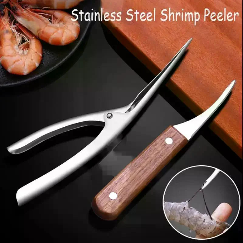 Stainless Steel Shrimp Peeling Tools Seafood Quick Sheller Line Qme