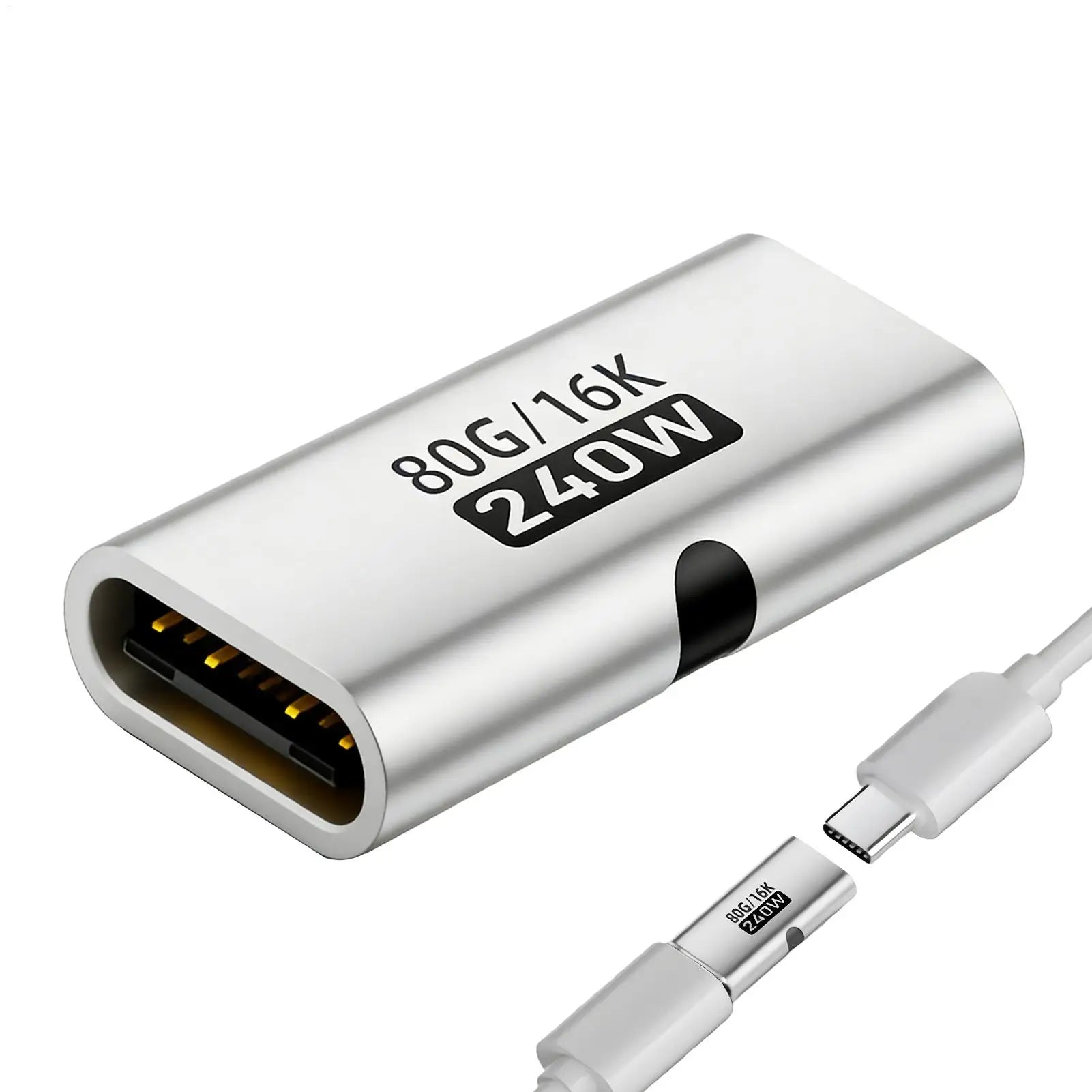 USB C Female to USB C Female Adapter 240w Connector USB C to USB C Adapter for Home Conference Travel Desktop Computer Laptop Qme