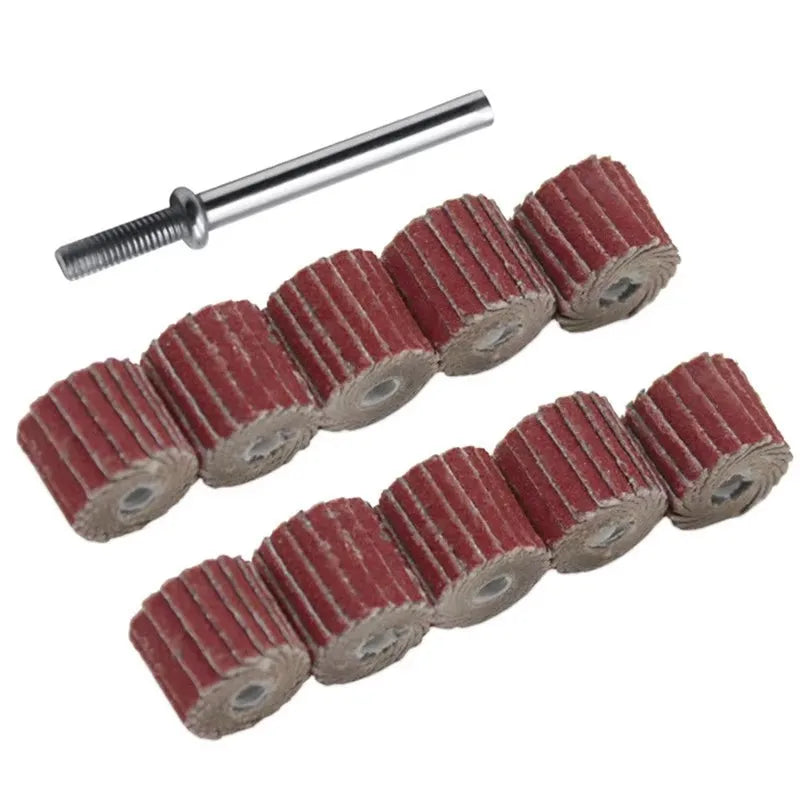 10PCS for Dremel Accessories Sandpaper Sander Board Polishing Wheel Sander Board Shutter Polishing Wheel for Rotating Tools Qme 10mm 80grrit