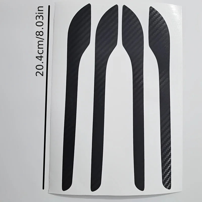 Carbon Fiber Door Handle Sticker, Door Trim Sticker Modified Scratch Resistant, for Tesla Model 3y Qme