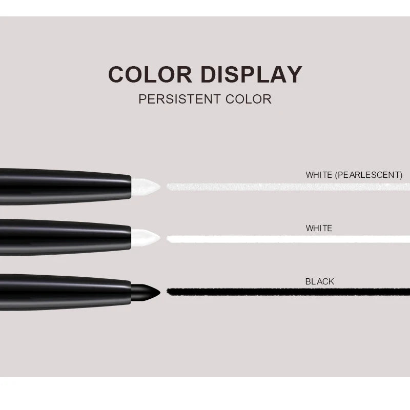 Matte/Pearlescent Eyeliner Gel Pencil Smooth Waterproof White Black Eye Liner Lying Silkworm Pen Cream Makeup for Eyes Qme