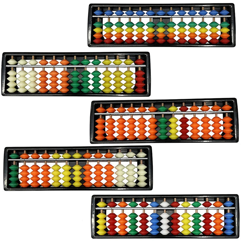13 Digit Rods Standard Abacus Children's Plastic Soroban Calculator Qme