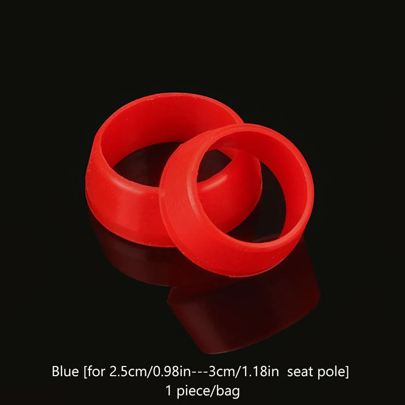 Bicycle Silicone Waterproof Mountain Bike Seat Post Protection Rubber Qme Red