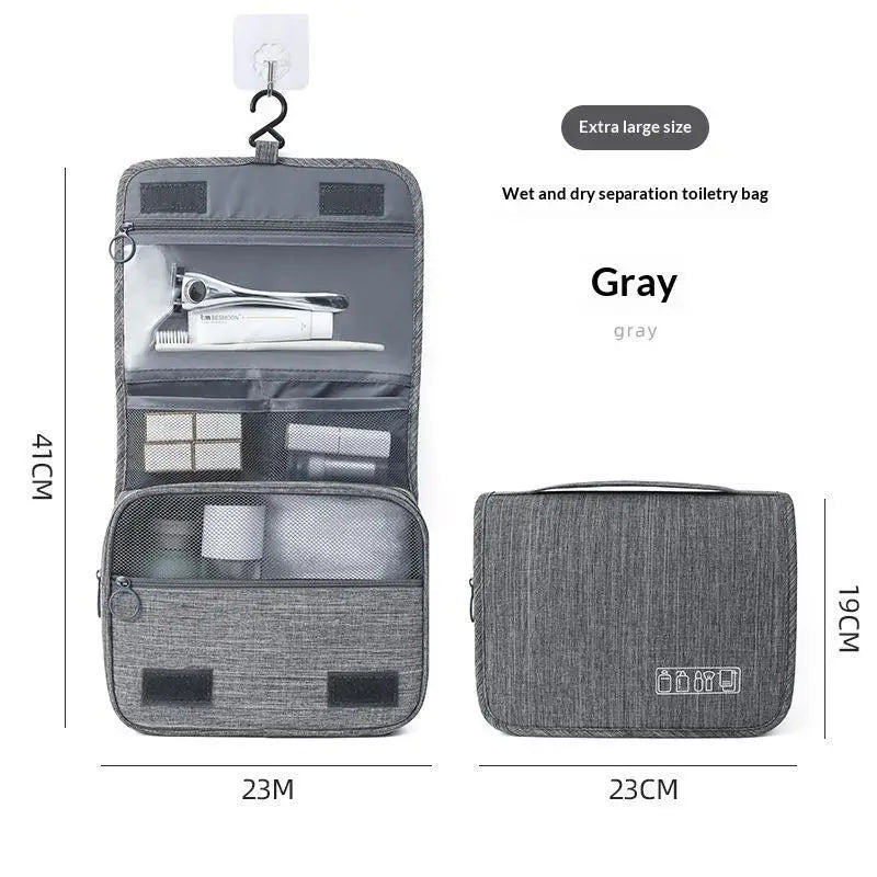 Waterproof Hanging Travel Toiletry Bag Large Capacity Multiple Pockets Perfect For Trips Vacations Getaways Qme A9