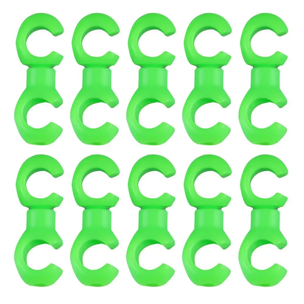 10Pcs/Set S Buckle Bike Brake Derailleur Shift Clips Buckle Cable Line Tube Rotatable MTB Brake Line Clip Ring Clasp Qme Green