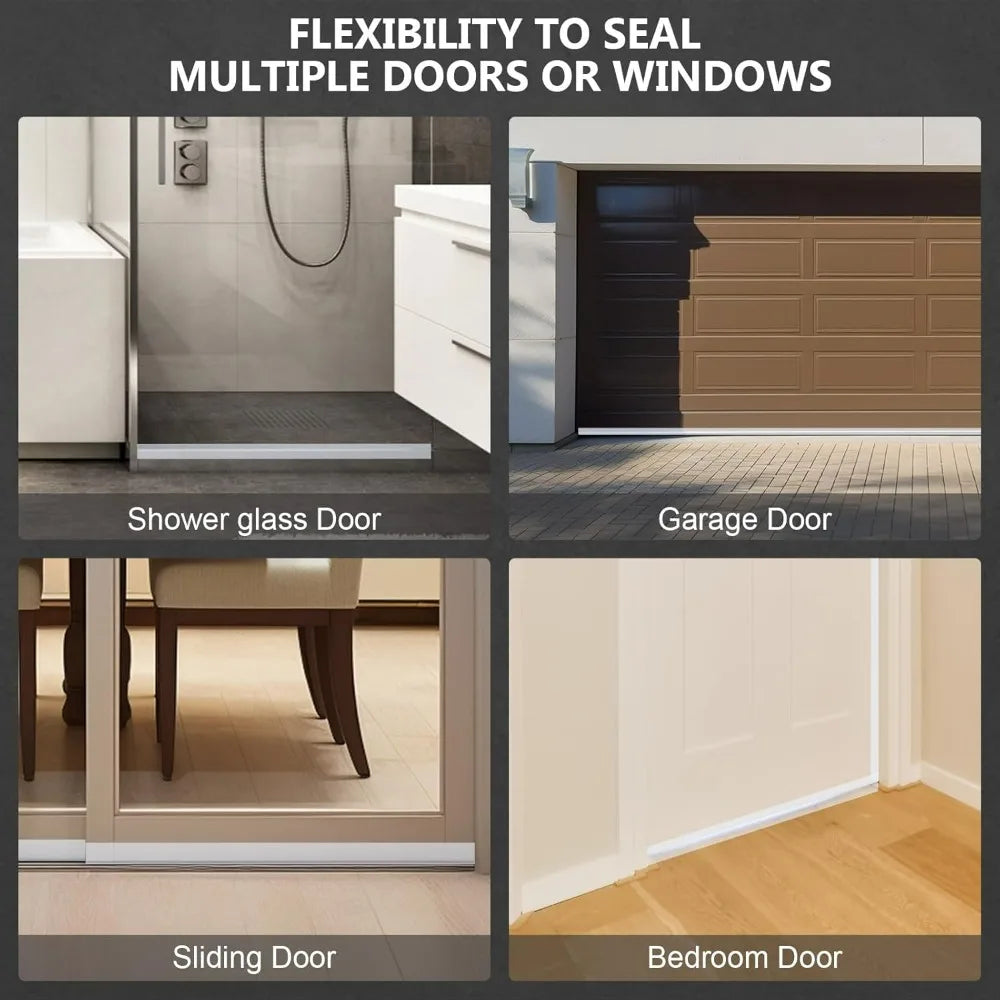 T-Shape Door Draft Stopper Dustproof Soundproof Self-adhesive Seal Strip Door Window Gap Windproof Silicone Weather Stripping Qme