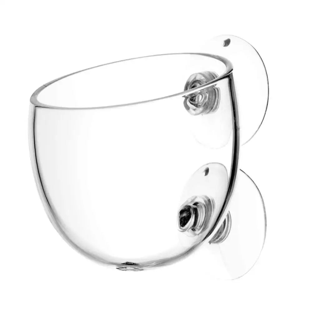 Aquarium Plant Holder Glass Aquatic Plant Pot with Suction Cups Live Plants Fish Tank Holder Aquatic Planter Aquarium Decor Qme Transparent