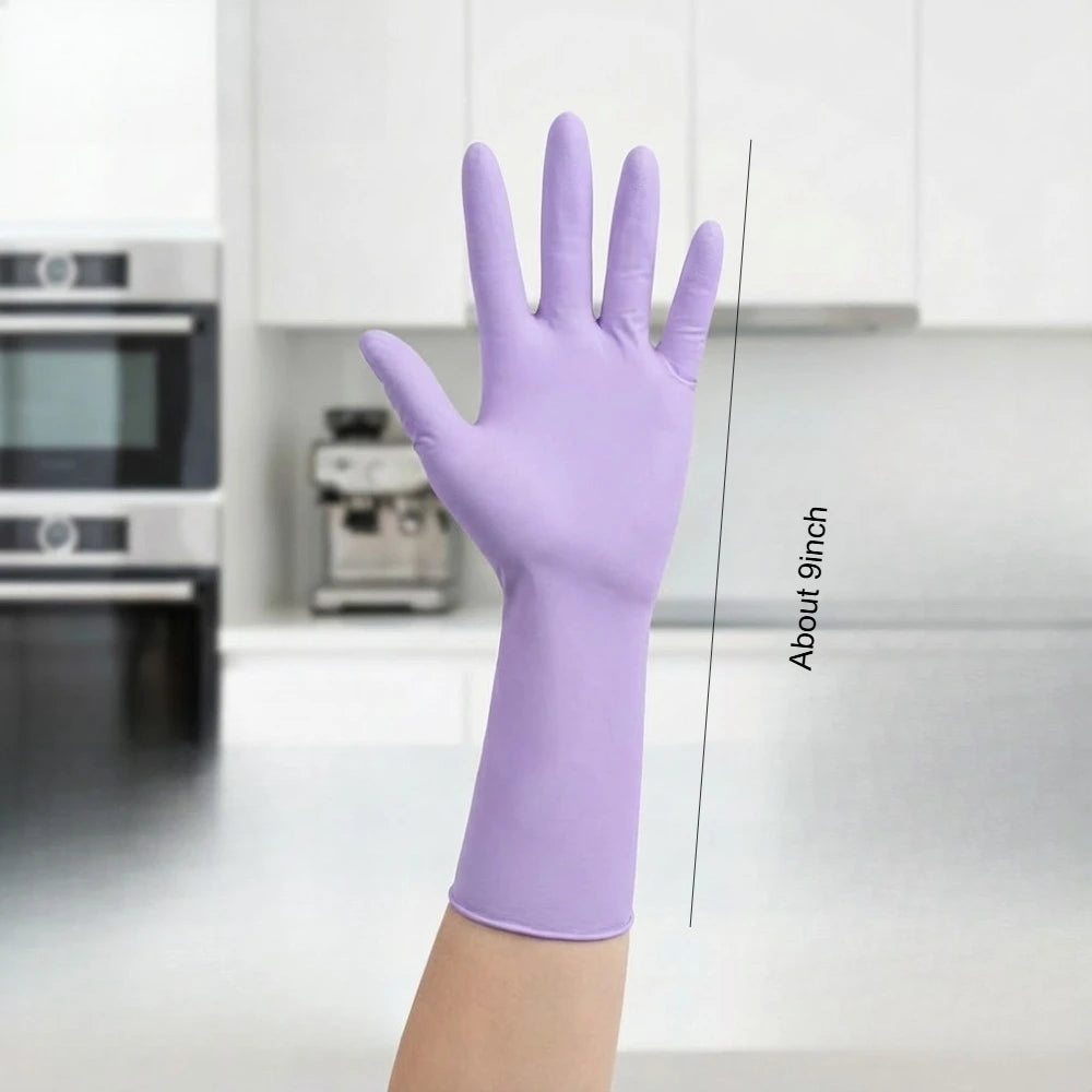 Reusable Rubber Cleaning Gloves, Waterproof Dishwashing Gloves, Non-Slip Household Kitchen Gloves for Washing Dishes, Gardening Qme