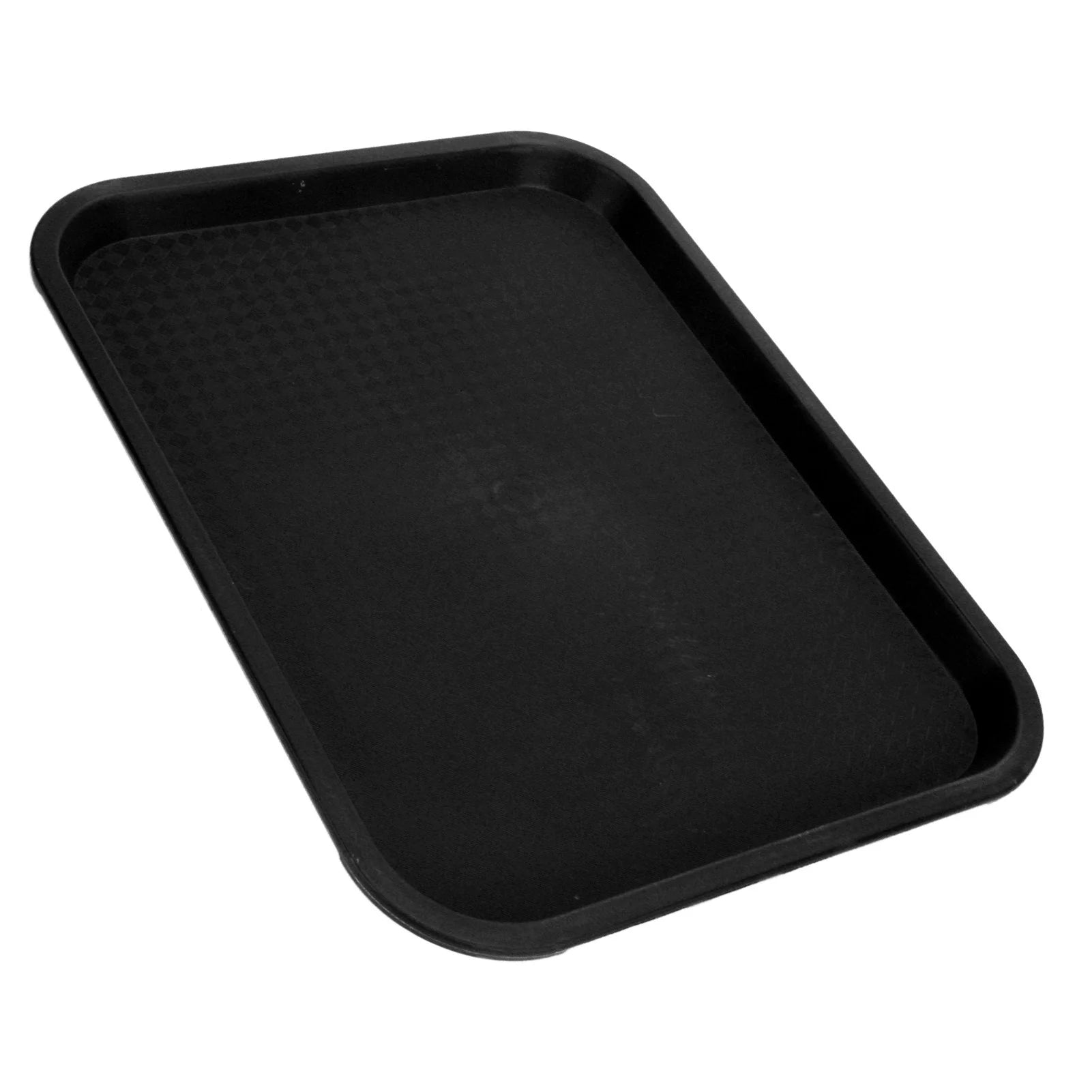 PP Fast Food Tray Rectangular Serving Tray Non Slip Thick Plastic Food Service Tray for Restaurant Cafe Canteen Kitchen Qme