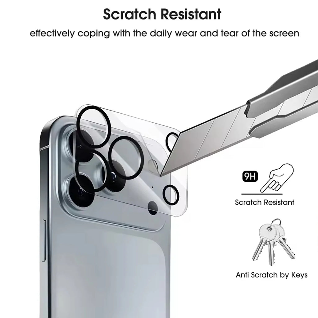 5 Tempered Glass Camera Lens Transparent Scratch Resistant Protective Qme
