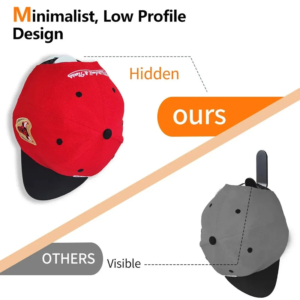 2/4/8/10Pcs Portable Cap Holder Rack No Drilling Design Baseball Hat Storage Case for Daily Cap Arrangement & Collection Qme