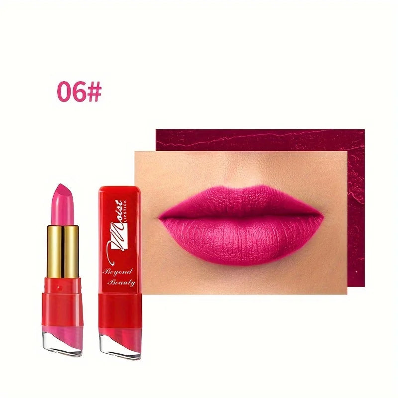 12 Colors Creamy Moisturizing Lipstick Long Lasting Leaning Tower Qme 06