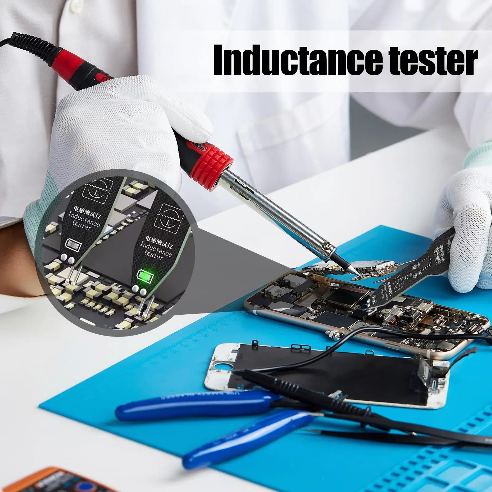 Electronic Motherboard Coil Tester Coil Pack Tester Precise Professional Detector for Electromagnetic Induction Maintenance Qme