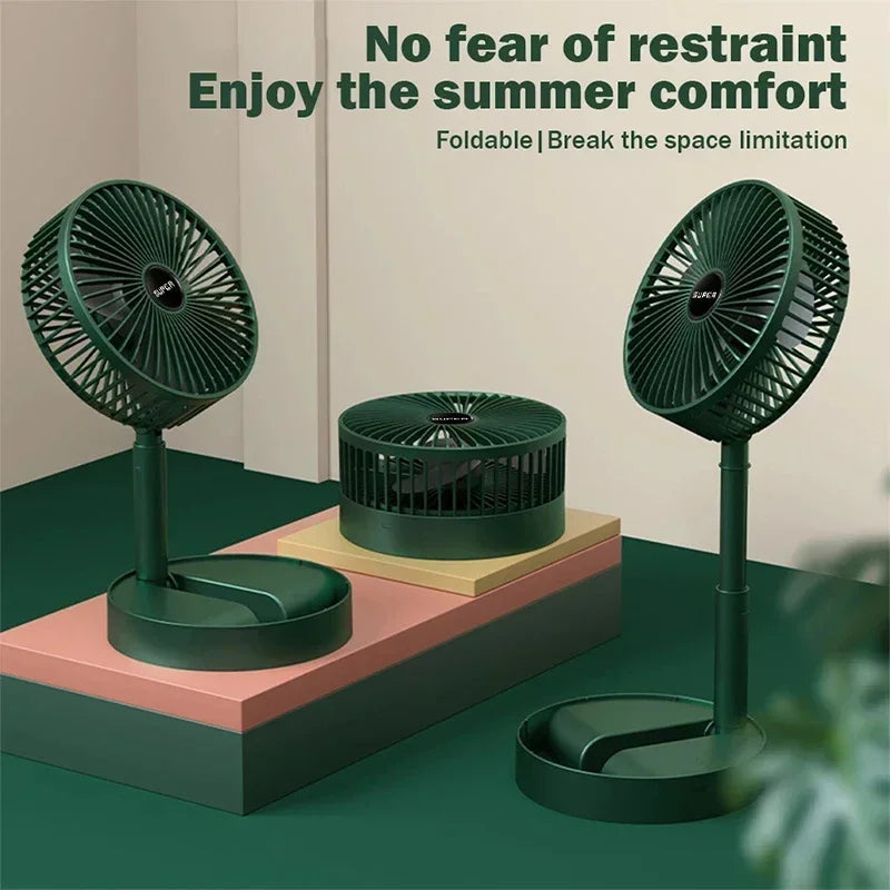 Mini Adjustable Mini Fan Small Cooling Handy Desk Home Office Table Battery USB Rechargeable Portable Electric Fan Qme