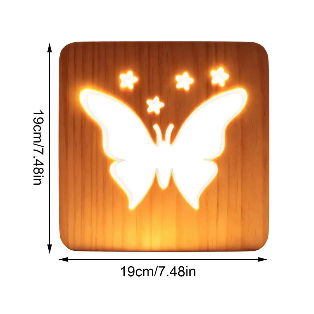 Bedroom Desk Lamp Wooden Table Atmosphere Lighting Bedside LED Light Qme A CN