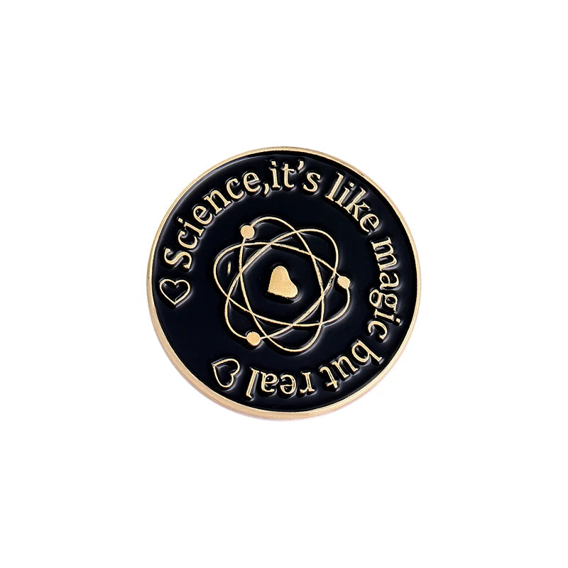 Science Stuff Enamel Pins Tube, Atomic Model,Chemical Symbol, Conical Flask Brooch Badge Gift for Science Enthusiast Wholesale Qme style-8