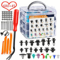 Auto Fastener Clips, Car Body Push Retainer, Pin And Rivet For Bumper/Door, Trim Panel Retainer Fastener Kit Auto Removal Tool Qme 725pcs 1set