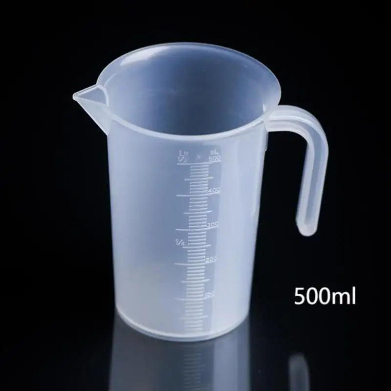 500–2000ml Graduated Plastic Beaker , Chemical-Resistant Measuring Cylinder for Science Lab, DIY Projects & Home Experiments Qme B1