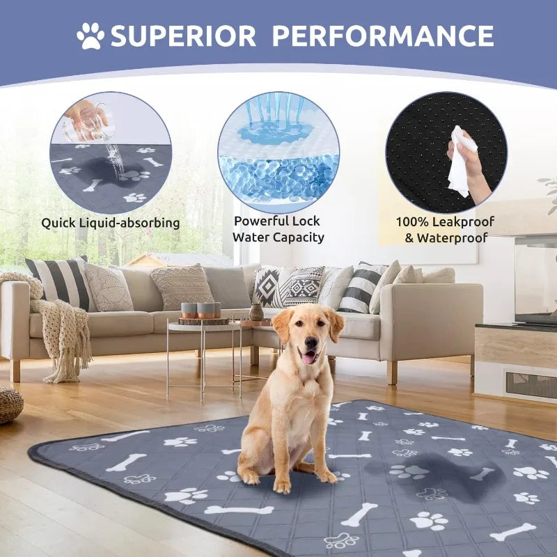 1 piece of reusable pet training mat for dogs, suitable for beddings, boxes, wiping, floors, fences, sofas, and cars Qme