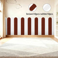 Modern Home Bedroom Decor Vinyl Stickers Macaron Two-tone Patchwork Qme 60cmX15cm-20pcs white and brown