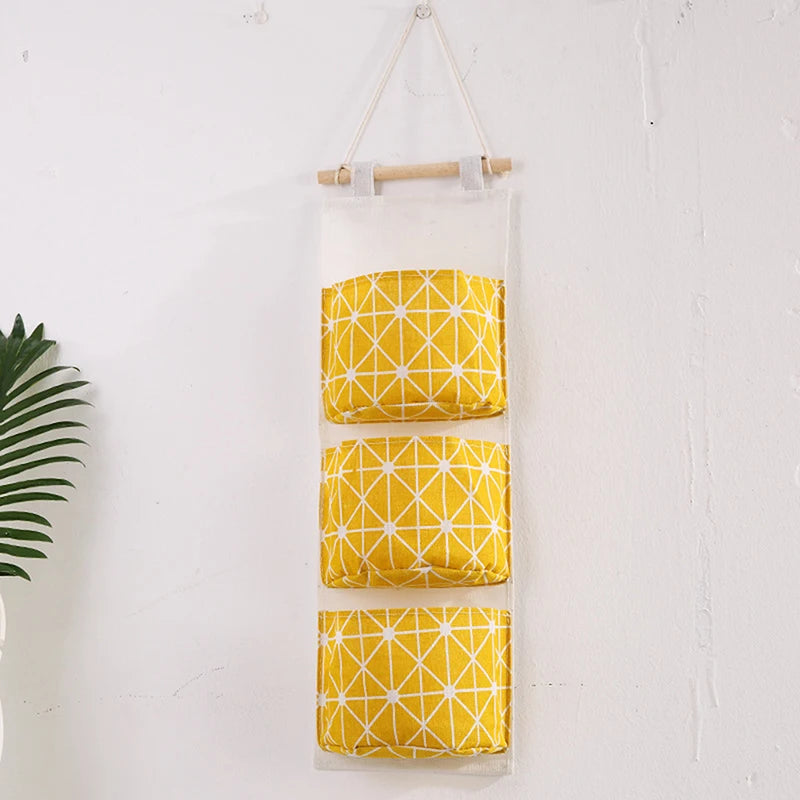Wall Hanging Storage Home Three-pocket Bag Dormitory Qme A5