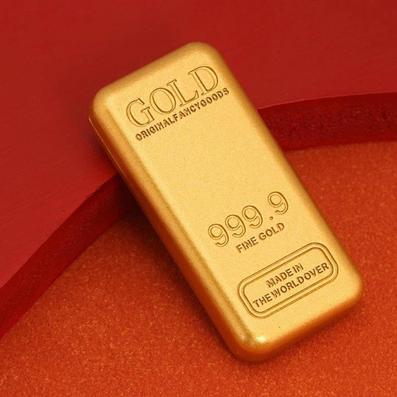 Home Decor Fake Gold Bar Simulated Golden Brick Movie Prop Novelty Qme golden1