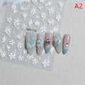 Nail Adhesive Charm Art Accessories Laser Flower Sticker Decoration Qme A2