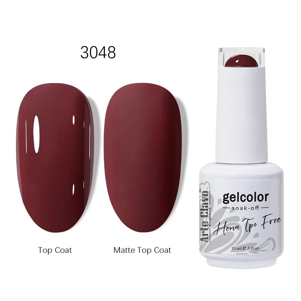 Arte Clavo HEMA TPO Coffee Brown Gel Nail Polish Winter Semipermanent