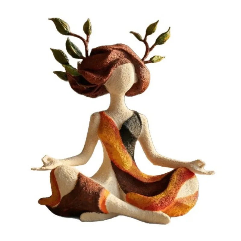 Inner Harmony Resin Sculpture Figurine Handcrafted Home Decor Qme A