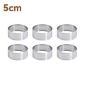 5/6/7/8CM Classic 304 Stainless Steel Mousse Ring Cake Mold With Hole Tart Bottom Tower Fruit Pie Quiches Baking Tool Qme 5cm