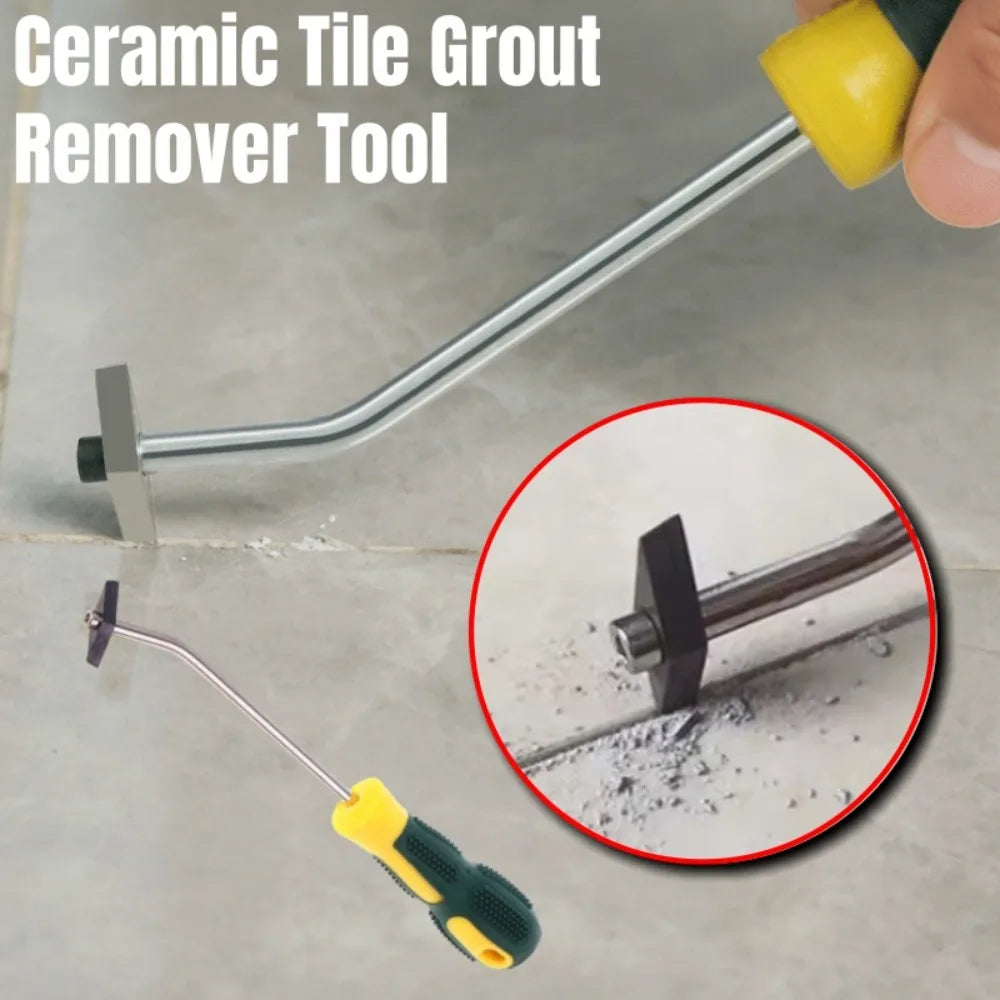 Ceramic Tile Grout Remover Professional Floor Wall Seam Cement Cleaning Hand Tool Rhombus Tungsten Steel Tiles Joint Gap Cleaner Qme