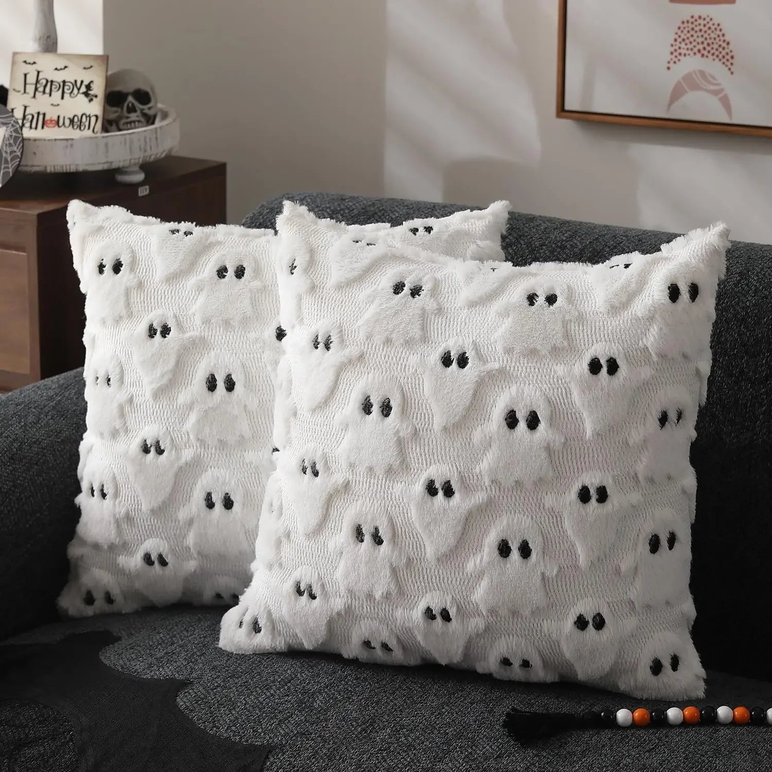 Halloween Pillow Covers 45x45 Decorative Pumpkin Pattern Pillowcase Qme