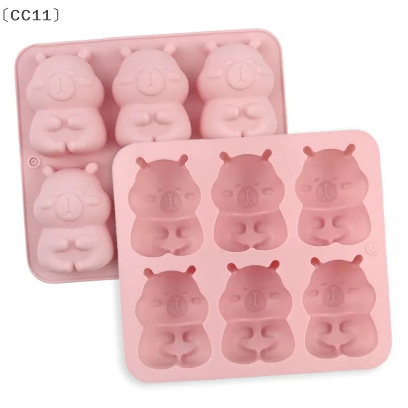 CC11 Kapibara Ice Tray Silicone Mold DIY Chocolate Biscuit Baking Qme