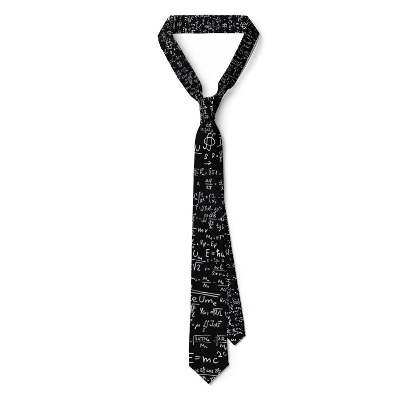 Fun Mathematical Formula Men's Tie 3D Printing Fashion Novelty Qme Style4 CN