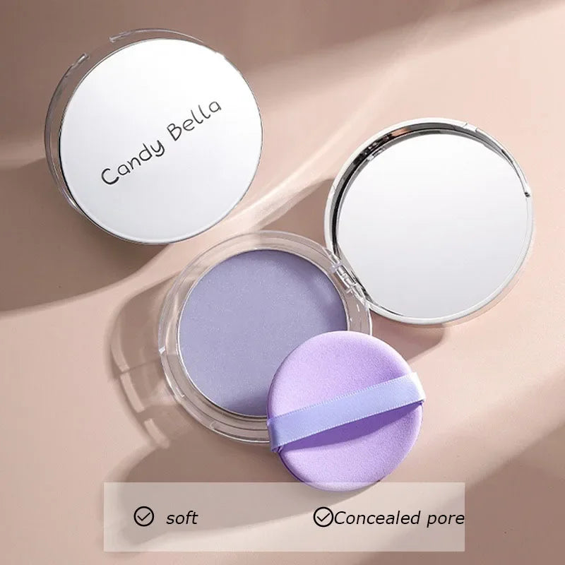 Lavender Makeup Powder Oil Control Setting Powder for Smooth and Even Complexion Matte Effect Soft Finishing Powder Cosmetics Qme