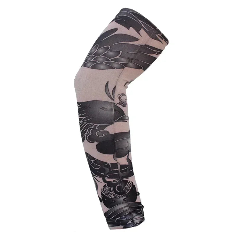 1PCS Arm Sleeves UV Protection Full Arm Cool Outdoor Golf Sports Hiking Riding Arm Tattoo Sleeve Cycling Equipment Qme X06 38-40cm